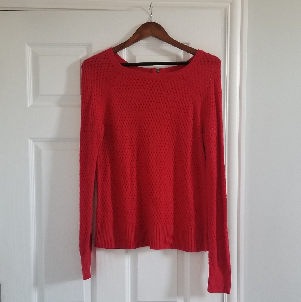 Cherry red knit sweater